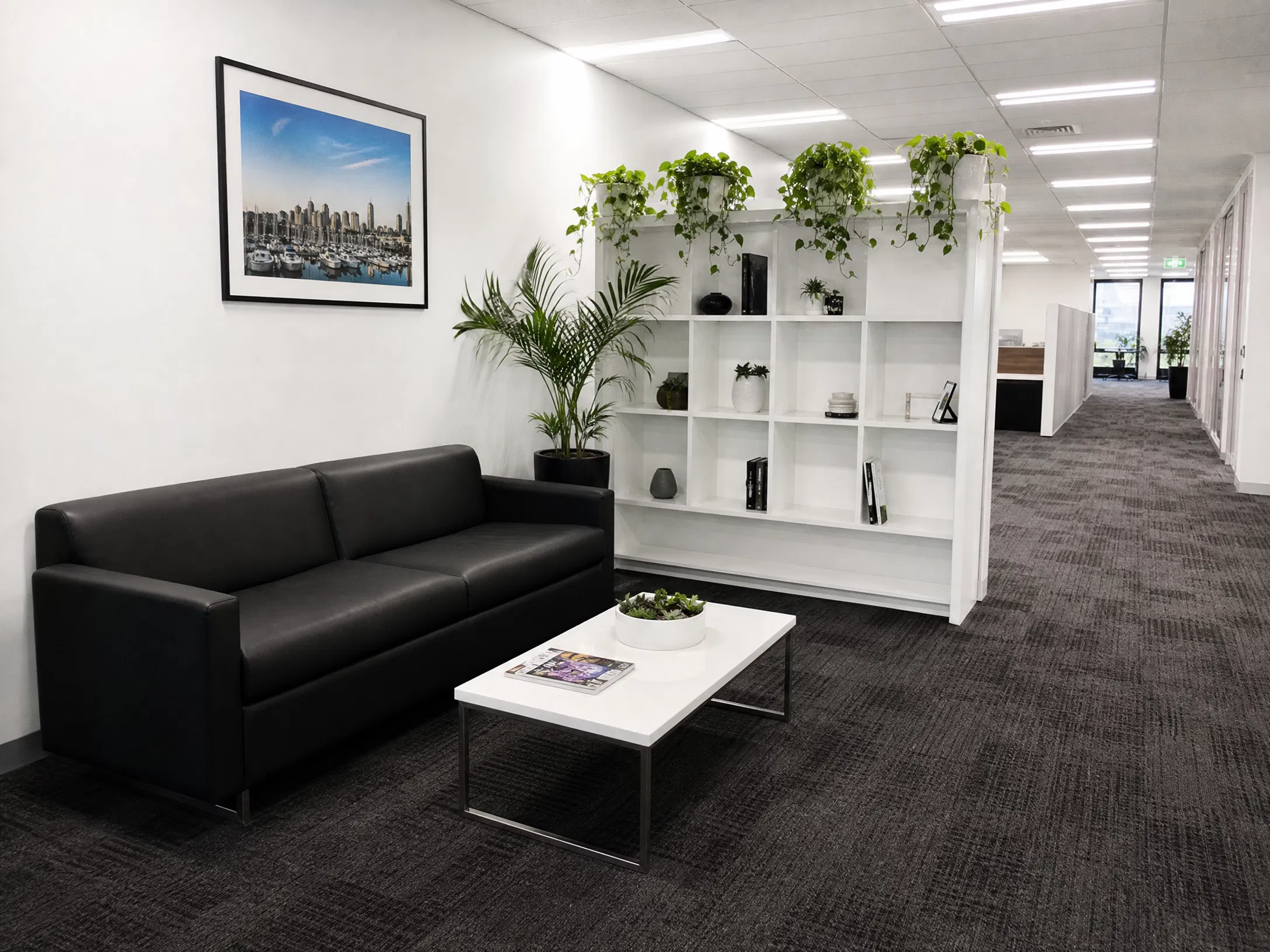Team meeting in a common area
